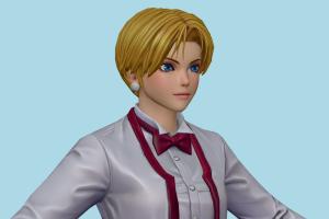 KOF King King-of-Fighters, kof, man, male, people, human, xna, characters, rigged